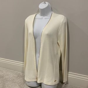 Calvin Klein zipper sweater cardigan cream